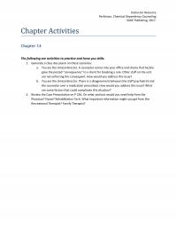 Counseling Chapter 14 Instructor Resource Perkinson Chemical Dependency Counseling Sage Publishing Activities The