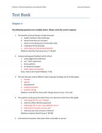 Counseling Perkinson5e_TB06 Perkinson Chemical Dependency Counseling Edition Instructor Resources Test Bank The Following