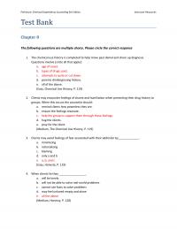 Counseling Perkinson5e_TB08 Perkinson Chemical Dependency Counseling Edition Instructor Resources Test Bank The Following