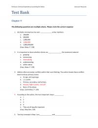 Counseling Perkinson5e_TB09 Perkinson Chemical Dependency Counseling Edition Instructor Resources Test Bank The Following