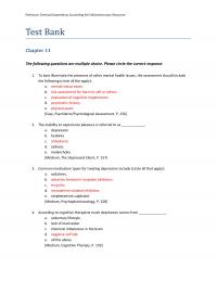 Counseling Perkinson5e_TB11 Perkinson Chemical Dependency Counseling Editioninstructor Resources Test Bank The Following Questions