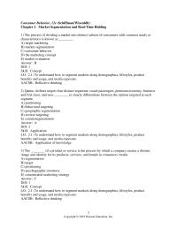 Marketing Chapter 2 Consumer Behavior Schiffman Wisenblit Market Segmentation And Realtime Bidding The Process Dividing