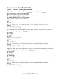 Marketing Chapter 4 Consumer Behavior Schiffman wisenblit Consumer Perception And Positioning Individuals Act And React