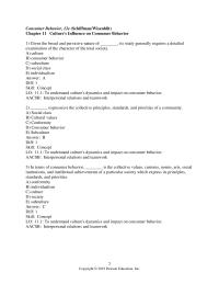 Marketing Chapter 11 Consumer Behavior Schiffman wisenblit Cultures Influence Consumer Behavior Given The Broad And