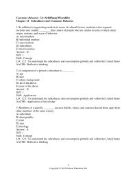 Marketing Chapter 12 Consumer Behavior Schiffman wisenblit Subcultures And Consumer Behavior Addition Segmenting Markets Terms