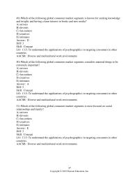 Marketing Chapter 13 Which The Following Global Consumer Market Segments Known For Seeking Knowledge And