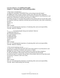 Marketing Chapter 15 Consumer Behavior Schiffman wisenblit Marketing Ethics And Social Responsibility The Essence Marketing
