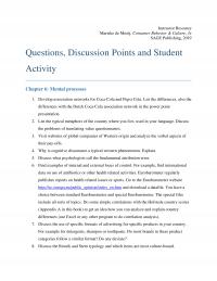 International Business Chapter 6 Instructor Resource Marieke Mooij Consumer Behavior Amp Culture Sage Publishing Questions Discussion