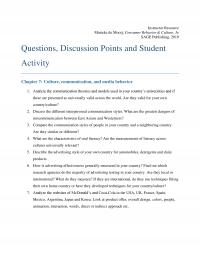 International Business Chapter 7 Instructor Resource Marieke Mooij Consumer Behavior Amp Culture Sage Publishing Questions Discussion