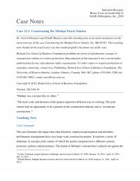 Management Chapter 12 1 Instructor Resource Rowe Cases Leadership Sage Publications Inc Case Notes Case Constructing
