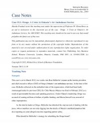 Management Chapter 15 1 Instructor Resource Rowe Cases Leadership Sage Publications Inc Case Notes Case Ornge