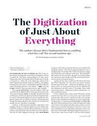 The Digitization Of Just About Everything