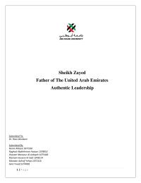 Project Sheikh ZayedFather of The