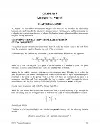 Investments & Securities Chapter 3 Measuring Yield Summary Showed How Determine The Price Bond