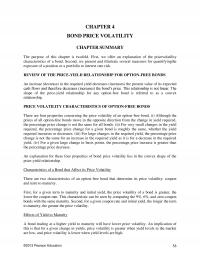 Investments & Securities Chapter 4 Bond Price Volatility Summary The Purpose This Twofold First
