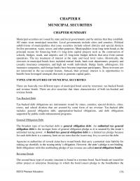 Investments & Securities Chapter 8 Municipal Securities Summary Municipal Securities Are Issued State And Local