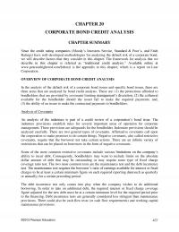 Investments & Securities Chapter 20 Corporate Bond Credit Analysis Summary Since The Credit Rating Companies