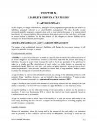 Investments & Securities Chapter 24 Liabilitydriven Strategies Summary This Begin With The Basic Principles