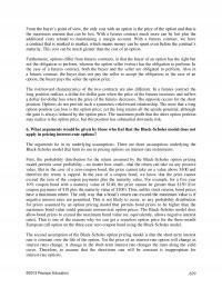 Investments & Securities Chapter 27 From The Buyers Point View The Only Cost With Option The Price
