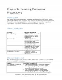 Business Communication Chapter 12 Delivering Professional Presentations Context This Discusses Characteristics Effective Delivery