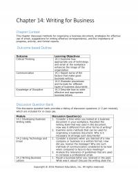 Business Communication Chapter 14 Writing For Business Context This Discusses Methods For Organizing