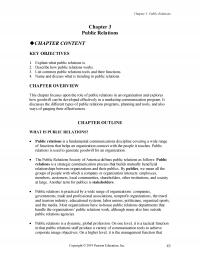 Marketing Chapter 3 Public Relations Public Relations Content Key Objectives Explain What