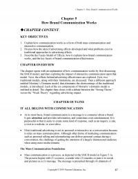 Marketing Chapter 5 How Brand Communication Works How Brand Communication Works Content