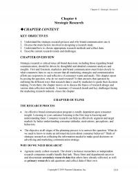 Marketing Chapter 6 Strategic Research Strategic Research Content Key Objectives Understand The