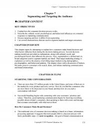 Marketing Chapter 7 Segmenting And Targeting The Audience Segmenting And Targeting The Audience
