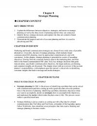 Marketing Chapter 8 Strategic Planning Strategic Planning Content Key Objectives Explain The
