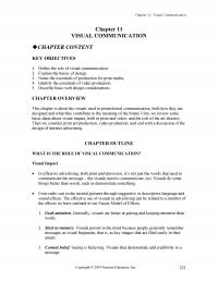 Marketing Chapter 11 Visual Communication Visual Communication Content Key Objectives Define The