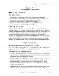 Marketing Chapter 17 Evaluating Imc Effectiveness Evaluating Imc Effectiveness Content Key Objectives