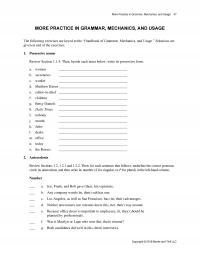 Business Communication Grammar More Practice Grammar Mechanics And Usage More Practice Grammar Mechanics And Usage