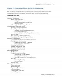 Business Communication Chapter 19 Applying And Interviewing For Employment Applying And Interviewing For Employment This