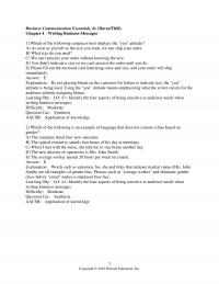 Business Communication Chapter 4 Business Communication Essentials Boveethill Writing Business Messages Which The Following Sentences