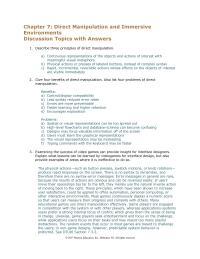 Software Design & Engineering Chapter 7 Direct Manipulation And Immersive Environments Discussion Topics With Answers Describe Three