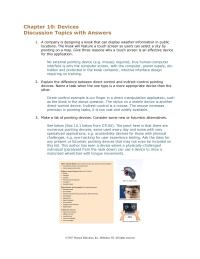 Software Design & Engineering Chapter 10 Devices Discussion Topics With Answers Company Designing Kiosk That Can Display