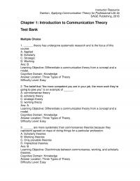 Business Communication Dainton4e_TB01 Instructor Resource Dainton Applying Communication Theory For Professional Life Sage Publishing