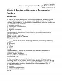 Business Communication Dainton4e_TB03 Instructor Resource Dainton Applying Communication Theory For Professional Life Sage Publishing