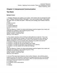 Business Communication Dainton4e_TB05 Instructor Resource Dainton Applying Communication Theory For Professional Life Sage Publishing