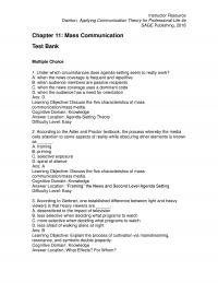Business Communication Dainton4e_TB11 Instructor Resource Dainton Applying Communication Theory For Professional Life Sage Publishing