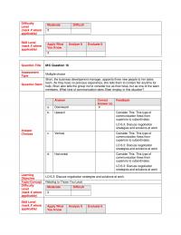 Business Communication Chapter 6 Difficulty Moderate Difficult Level Mark Where Applicable Skill Level Apply What Analyze