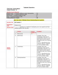 Business Communication Chapter 12 Testbank Questions Titleauthor Beebemottet Number Question Counts Required Multiple Choice Questions