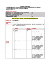 Business Communication Chapter 13 Testbank Questions Titleauthorbusiness And Professional Communication Principles And Skills For Leadership Steven