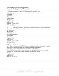 Marketing Chapter 10 Marketing Management Kotlerkeller Crafting The Brand Positioning All Marketing Strategy Built