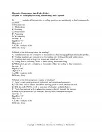 Marketing Chapter 16 Marketing Management Kotlerkeller Managing Retailing Wholesaling And Logistics Includes All The