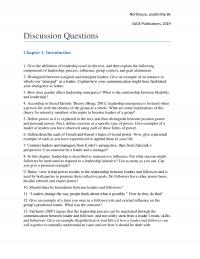 Communications DQ Northouse Leadership Sage Publications Discussion Questions Introduction Give The Definition Leadership