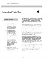 International Business Chapter 6 International Trade Theory International Trade Theory This Presents The Major