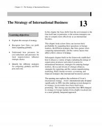 International Business Chapter 13 The Strategy International Business The Strategy International Business This The