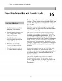 International Business Chapter 16 Exporting Importing And Countertrade Exporting Importing And Countertrade Previous S Have